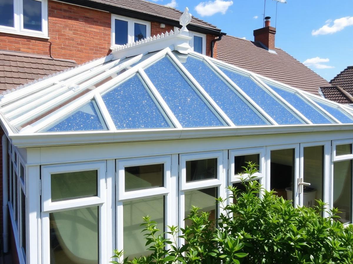 Cleaned conservatory roof on a West Midlands home