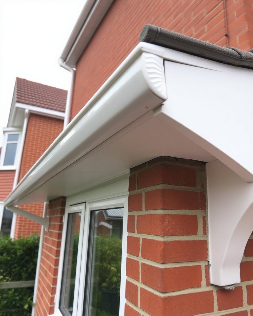Clean white fascias and soffits